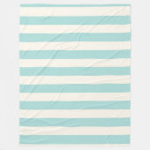 Couverture Polaire Beach House Blanket Aqua et ivoire (Devant)