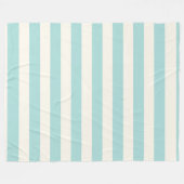 Couverture Polaire Beach House Blanket Aqua et ivoire (Devant (Horizontal))