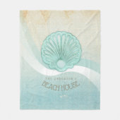 Couverture Polaire Beach House Clam Shell Aqua Blue ID623 (Devant)