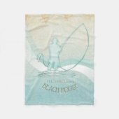 Couverture Polaire Beach House Pêcheur nautique Aqua Blue ID623 (Devant)