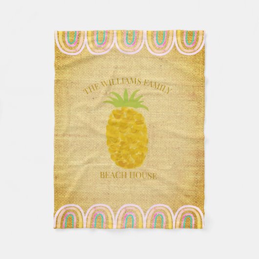 Couverture Polaire Beach House Pineapple (Devant)