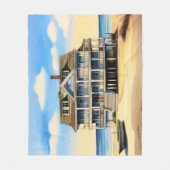 Couverture Polaire Beach House sur le sable (Devant)