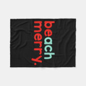 Couverture Polaire Beach Merry Christmas  (Devant (Horizontal))