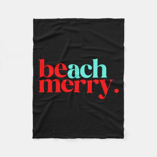 Couverture Polaire Beach Merry Christmas Funny (Devant)
