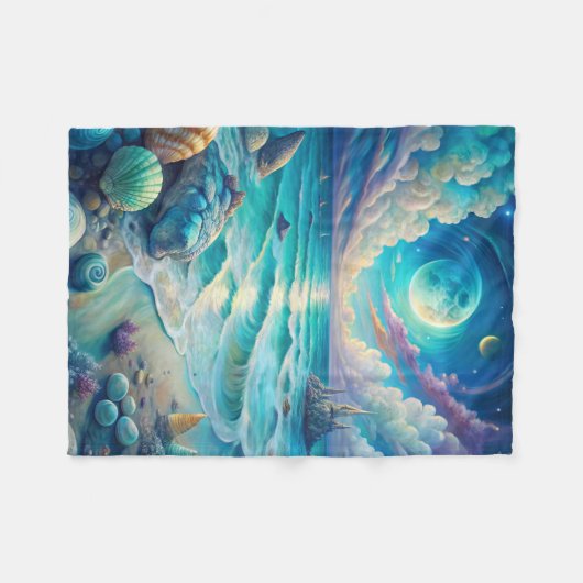 Couverture Polaire Beach Scene  (Devant (Horizontal))