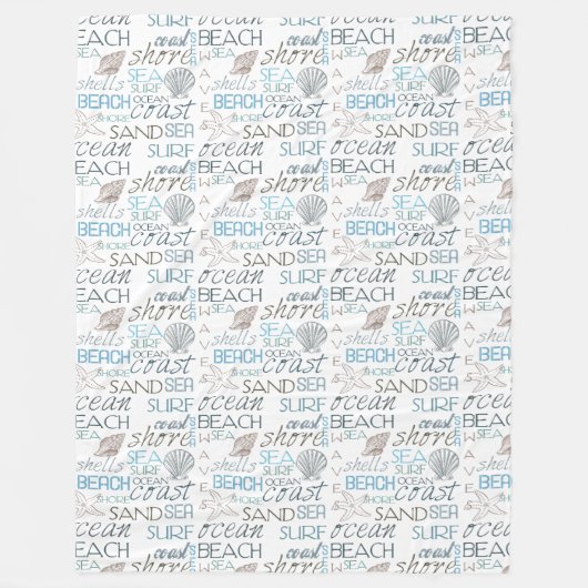 Couverture Polaire Beach Shops Sea Sand Blue (Devant)