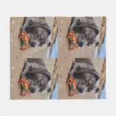 Couverture Polaire "Beachside Pals : A Staffy and its Crab Companion" (Devant (Horizontal))