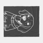 Couverture Polaire Beagle adorable (Devant (Horizontal))