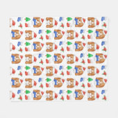 Couverture Polaire Beagle Chien mignon Chien Père Noël Festive Noël (Devant (Horizontal))