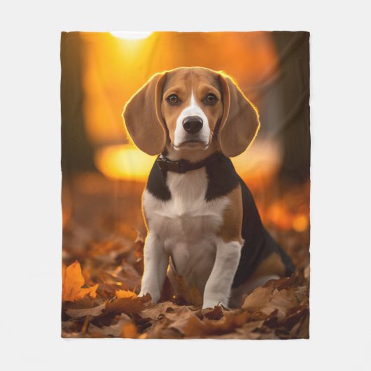 Couverture Polaire Beagle d'automne (Devant)