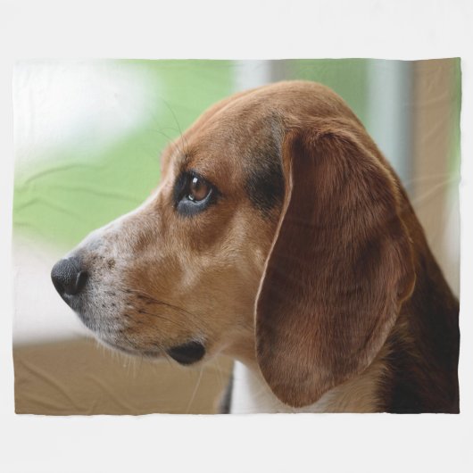 Couverture Polaire Beagle de rêve du jour (Devant (Horizontal))