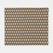 Couverture Polaire Beagle Face Honeypeb Motif Fleece Blanche (Devant (Horizontal))