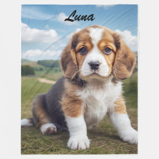Couverture Polaire Beagle mignon personnalisé