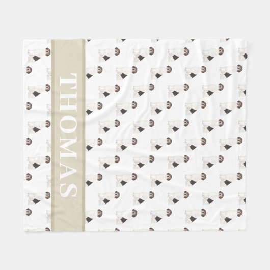 Couverture Polaire Beagle Personnalisé (Devant (Horizontal))