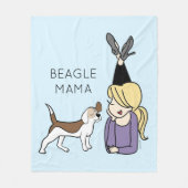 Couverture Polaire Beagle personnalisé Mama  (Devant)
