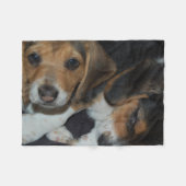 Couverture Polaire Beagle Puppies Blanche polaire (Devant (Horizontal))