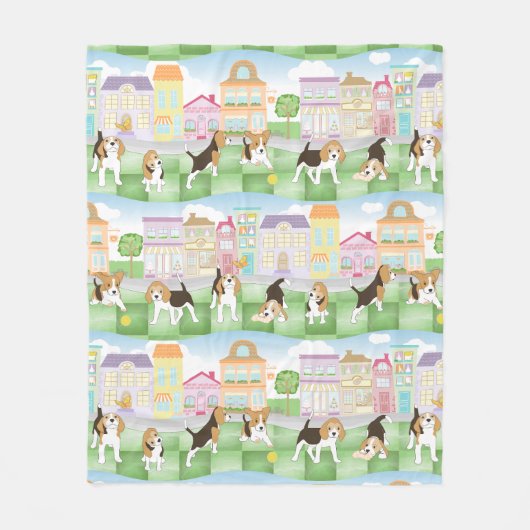 Couverture Polaire Beagles (Devant)