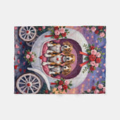 Couverture Polaire Beagles Dog Valentine's Day  (Devant (Horizontal))