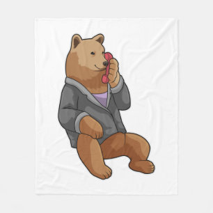 Couverture Polaire Bear as Secretary with Phone