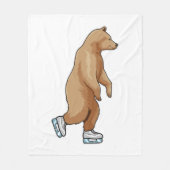Couverture Polaire Bear at Ice skating with Ice skates (Devant)