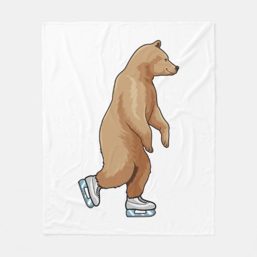 Couverture Polaire Bear at Ice skating with Ice skates (Devant)