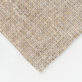 Couverture Polaire Bear Burlap Nom Rustique Aquarelle (Coin)