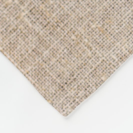 Couverture Polaire Bear Burlap Nom Rustique Aquarelle (Coin)