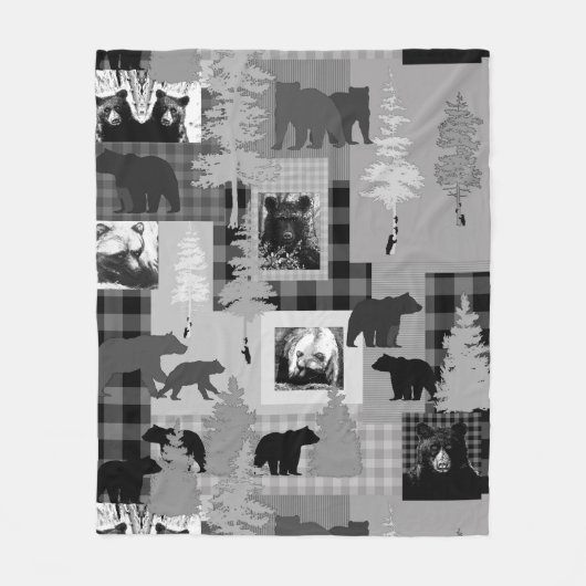 Couverture Polaire Bear Collage (Devant)