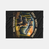 Couverture Polaire Bear Great Smokey Mountains National Park Black Be (Devant (Horizontal))