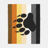 Couverture Polaire Bear Pride Drapeau Ours Paw (Devant)