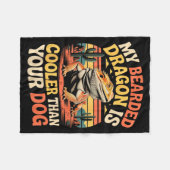 Couverture Polaire Bearded Dragon Cooler Reptile Animal Beardie Beard (Devant (Horizontal))