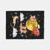 Couverture Polaire Bearded Dragon Reindeer Christmas Pajama Santa Xma (Devant (Horizontal))