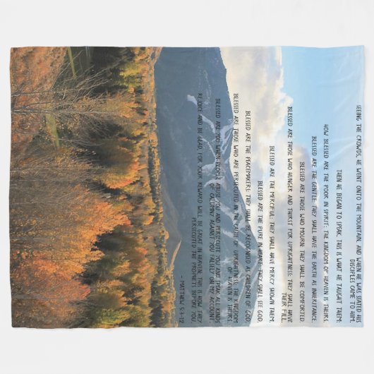 Couverture Polaire Béatitudes Blanches (Devant (Horizontal))