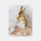 Couverture Polaire Beatrix Potter : Thé potable de fille de lapin (Devant)