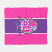 Couverture Polaire Beatriz lettre B nom signifiant bouclier rose viol (Devant (Horizontal))