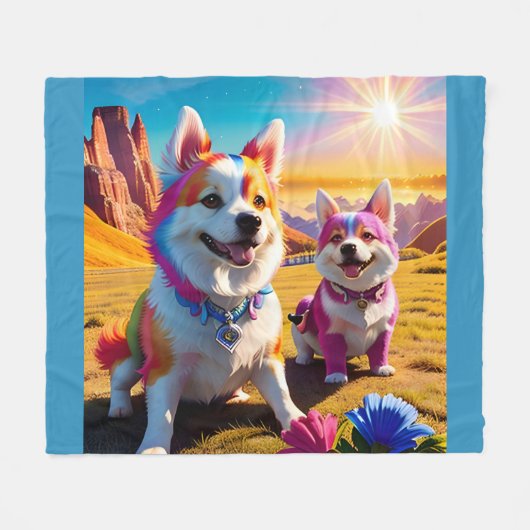 Couverture Polaire Beau animal quatre (Devant (Horizontal))