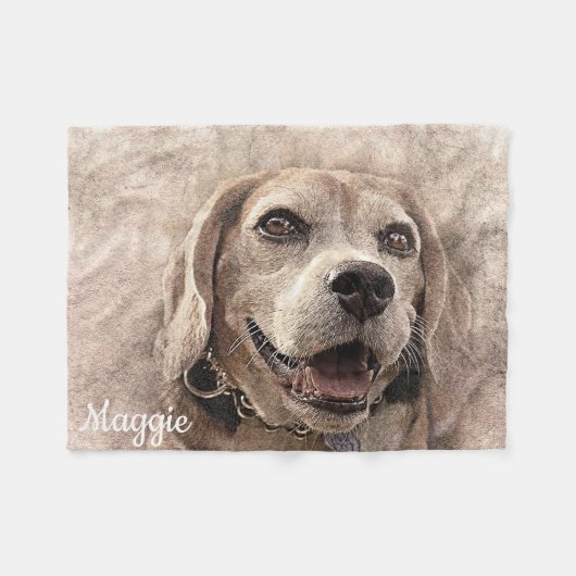 Couverture Polaire Beau Beagle (Devant (Horizontal))