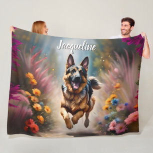 Couverture Polaire Beau berger allemand chien
