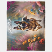 Couverture Polaire Beau berger allemand chien (Devant)