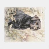 Couverture Polaire Beau Black Lab (Devant (Horizontal))