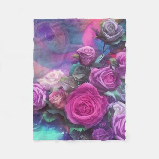 Couverture Polaire Beau bouquet de rose (Devant)