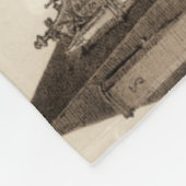 Couverture Polaire Beau Château français à Sepia Tones (Coin)