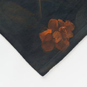 Couverture Polaire Beau chaton orange avec Fleur sauvage (Coin)