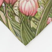 Couverture Polaire Beau cheval et poulain dans un verger en fleurs (Coin)