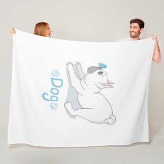 Couverture Polaire Beau Chien À Beurre Français