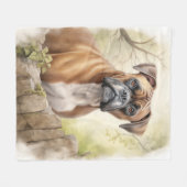 Couverture Polaire Beau chien de boxe (Devant (Horizontal))