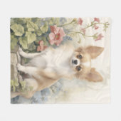 Couverture Polaire Beau Chihuahua (Devant (Horizontal))