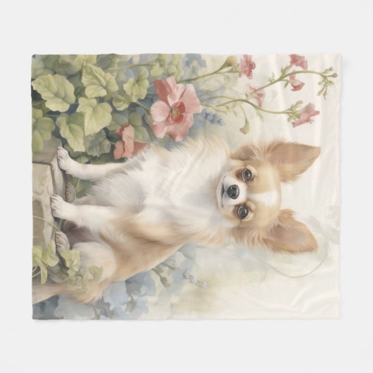 Couverture Polaire Beau Chihuahua (Devant (Horizontal))