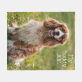 Couverture Polaire Beau Cocker Spaniel Personnalisé (Devant (Horizontal))