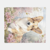 Couverture Polaire Beau Corgi (Devant (Horizontal))